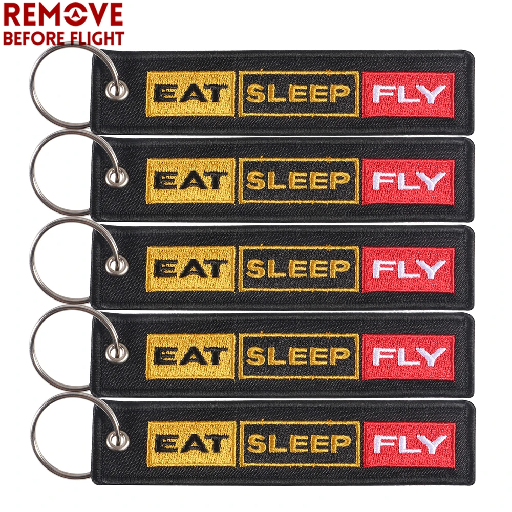 5 PCs Embroidery Eat Sleep Fly Keychains Jewelry Key Tag Fashion Keyring Remove Before Flight Pilot Key Chain for Aviation Gifts
5 PCs Embroidery Eat Sleep Fly Keychains Jewelry Key Tag Fashion Keyring Remove Before Flight Pilot Key Chain for Aviation Gifts