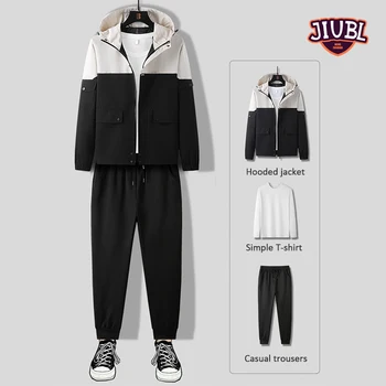 JIUBL Men Clothing Tracksuit Set Men Colorblock Sweat Suits 3 Pcs Jogger Shorts Casual Fashion Sports Wear 2020 Leisure suit
JIUBL Men Clothing Tracksuit Set Men Colorblock Sweat Suits 3 Pcs Jogger Shorts Casual Fashion Sports Wear 2020 Leisure suit