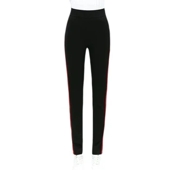 Women Pants Fashion New Slim Pants Casual Side Stripes Regular High Waist Straight Pants Black Pencil Pants Multiple Sizes!: 
Women Pants Fashion New Slim Pants Casual Side Stripes Regular High Waist Straight Pants Black Pencil Pants Multiple Sizes!: