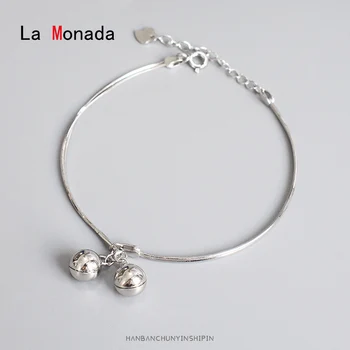 La Monada Bracelets For Women Silver 925 Sterling On Hand Luxury Bell Fine Snake Chain Silver 925 Jewelry Bracelet Woman 
La Monada Bracelets For Women Silver 925 Sterling On Hand Luxury Bell Fine Snake Chain Silver 925 Jewelry Bracelet Woman