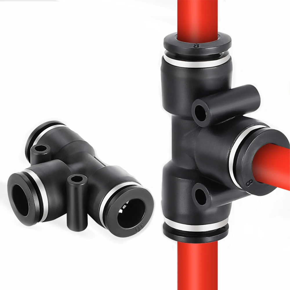 High quality PE three-way pneumatic quick coupling hose trachea plug-in quick coupling adapter air compressor accessories 4-16mm
High quality PE three-way pneumatic quick coupling hose trachea plug-in quick coupling adapter air compressor accessories 4-16mm