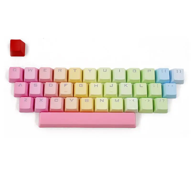 RGB PBT 35 Keys OEM Keycaps Double Shot Backlit Keycaps for Cherry Mechanical Keyboard
RGB PBT 35 Keys OEM Keycaps Double Shot Backlit Keycaps for Cherry Mechanical Keyboard