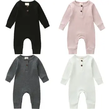 Newborn Infant Kids Summer Jumpsuit Long Sleeve Button Solid Outfits Clothes Knitted Unisex O-neck Romper Bodysuit One-pieces
Newborn Infant Kids Summer Jumpsuit Long Sleeve Button Solid Outfits Clothes Knitted Unisex O-neck Romper Bodysuit One-pieces