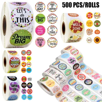 500 PCs/Roll Cute Round Adhesive Sticker For Notebook Scrapbook Decoration Kids Rewards Stationery Package Label Party Supplies
500 PCs/Roll Cute Round Adhesive Sticker For Notebook Scrapbook Decoration Kids Rewards Stationery Package Label Party Supplies