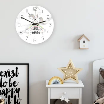 1pc Marble Wall Clock Unicorn Clock Acrylic UV Printed Clock for Home Office Classroom Without Battery
1pc Marble Wall Clock Unicorn Clock Acrylic UV Printed Clock for Home Office Classroom Without Battery