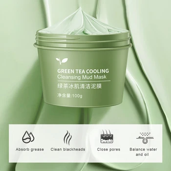 100g Tea Green Face Mask Deep Clean Oil Control Hydration Whitening Moisturizing Exfoliate Shrink Pores Repair Mask Mud
100g Tea Green Face Mask Deep Clean Oil Control Hydration Whitening Moisturizing Exfoliate Shrink Pores Repair Mask Mud