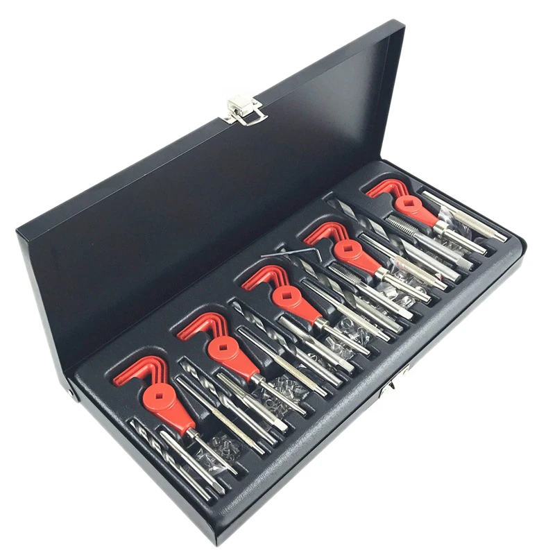 131Pcs Thread Repair Set M5 M6 M8 M10 M12 Thread Rethread Recoil Repair Tools Kits
131Pcs Thread Repair Set M5 M6 M8 M10 M12 Thread Rethread Recoil Repair Tools Kits