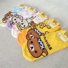 Носки с мультяшными животными Rilakkuma милые забавные весенние