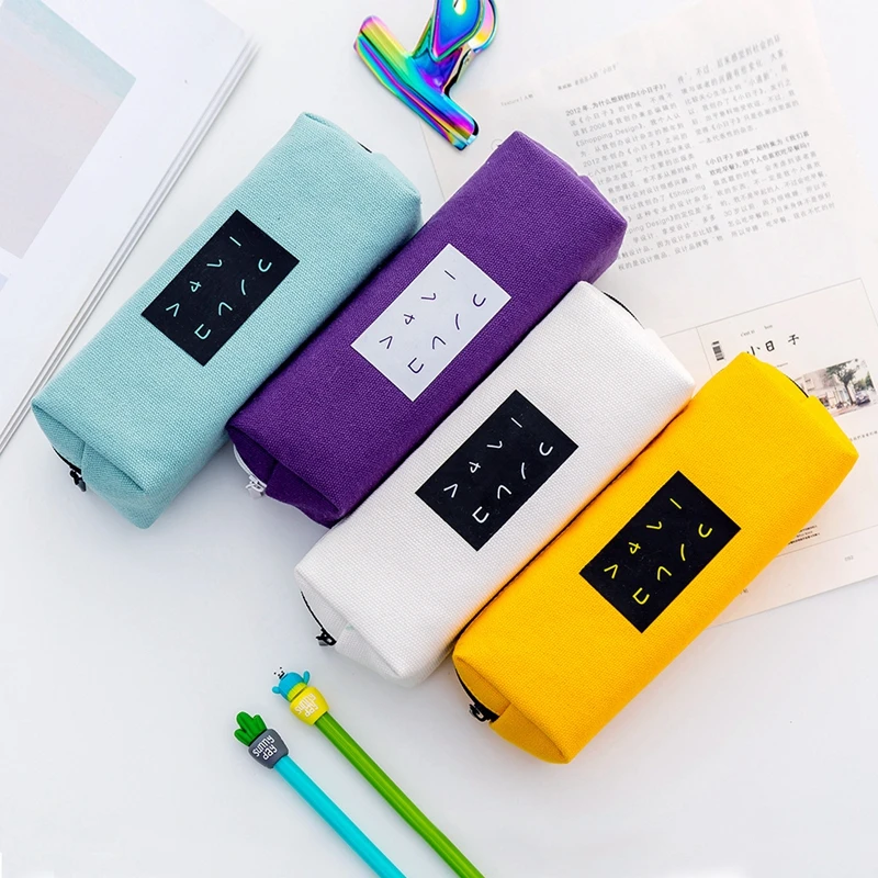 Simple text pencil case large capacity creative canvas pencil case Stationery pouch Office Students Kids school supplies
Simple text pencil case large capacity creative canvas pencil case Stationery pouch Office Students Kids school supplies