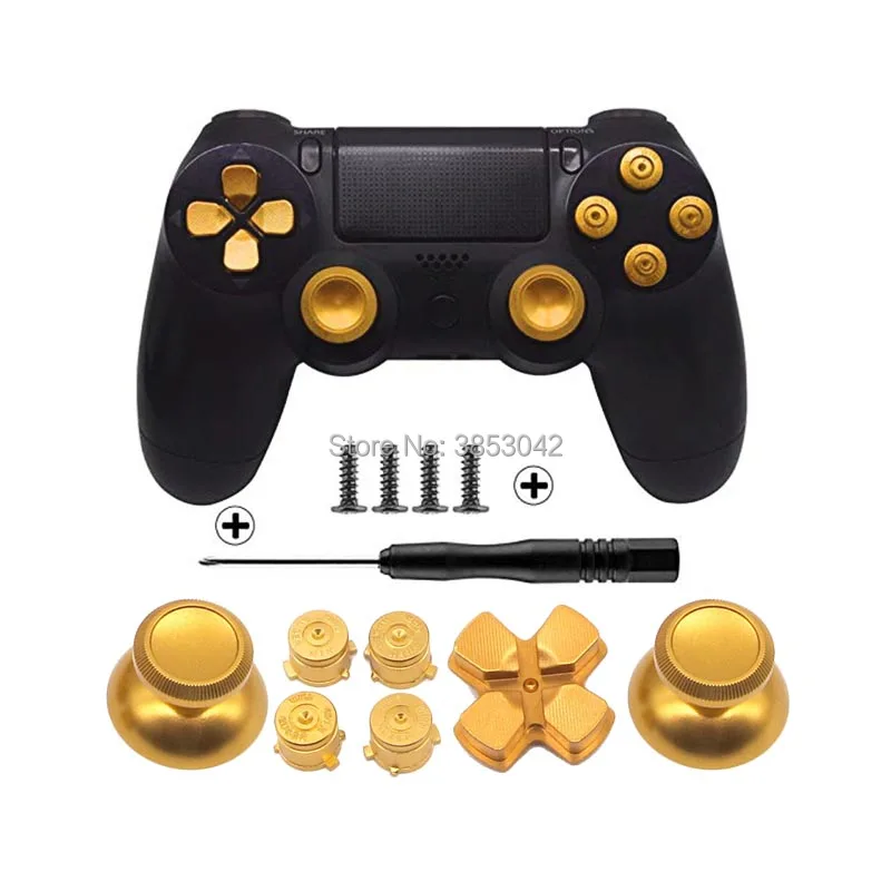 Metal Buttons Set Chrome Analog Thumbsticks For Playstation 4 D-Pad for PS4 Controller Joystick Repair Game Accessories
Metal Buttons Set Chrome Analog Thumbsticks For Playstation 4 D-Pad for PS4 Controller Joystick Repair Game Accessories