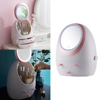 Makeup Mirrors Makeup Cosmetic Storage Case Box Organizers LED Mirror with Makeup Organizer for Dressing Table
Makeup Mirrors Makeup Cosmetic Storage Case Box Organizers LED Mirror with Makeup Organizer for Dressing Table