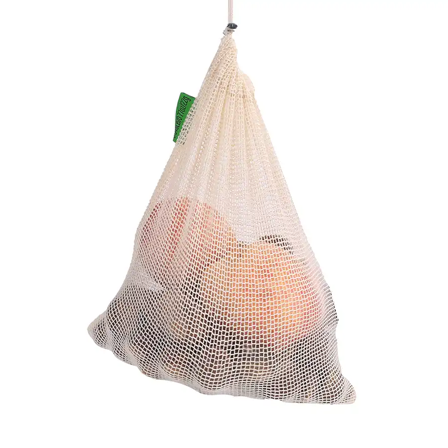 vegetable fruit cotton eco-friendly with drawstring reusable