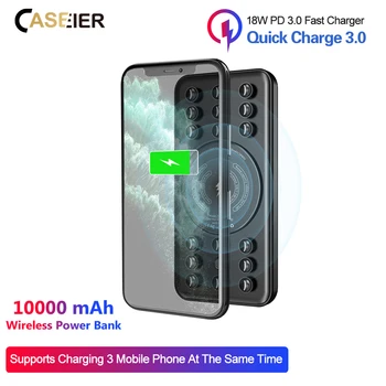 CASEIER 10000mAh Fast Charging Power Bank For iPhone Xiaomi Wireless Charger with Suction Cup External Battery Powerbank Banked
CASEIER 10000mAh Fast Charging Power Bank For iPhone Xiaomi Wireless Charger with Suction Cup External Battery Powerbank Banked