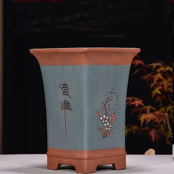 Purple sand ceramic square orchid Clivia flower pot antique flower pot living room balcony indoor potted pot
Purple sand ceramic square orchid Clivia flower pot antique flower pot living room balcony indoor potted pot