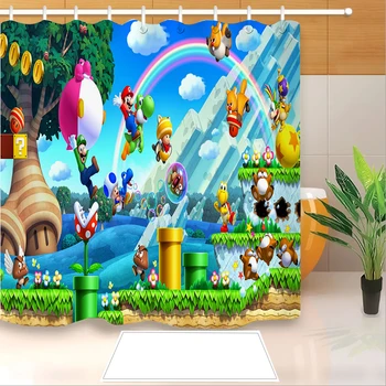 New Arrival Super Mario 3D Print Shower Curtain Polyester Fabric Bathroom Curtain Waterproof Hook Bath Curtain 05
New Arrival Super Mario 3D Print Shower Curtain Polyester Fabric Bathroom Curtain Waterproof Hook Bath Curtain 05