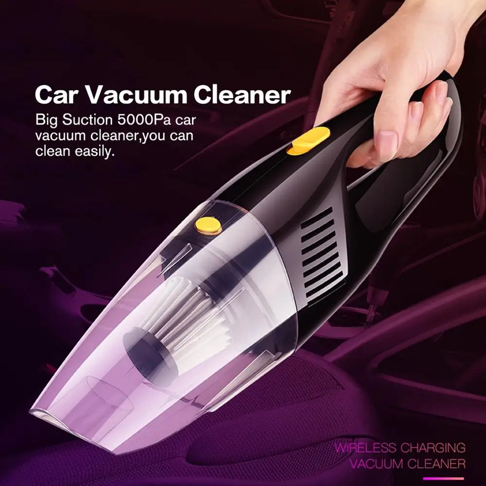 120W 5000pa Handheld Cordless Vacuum Cleaner for Car Home Use HEPA Filter Mini Portable Rechargeable Wet Dry Vacuum Cleaner Tool
120W 5000pa Handheld Cordless Vacuum Cleaner for Car Home Use HEPA Filter Mini Portable Rechargeable Wet Dry Vacuum Cleaner Tool