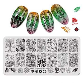BEAUTYBIGBANG Flower Leaves Pattern Nail Templates Image Plate Rectangle Nail Stamping Plates Stencil Nails Tool
BEAUTYBIGBANG Flower Leaves Pattern Nail Templates Image Plate Rectangle Nail Stamping Plates Stencil Nails Tool