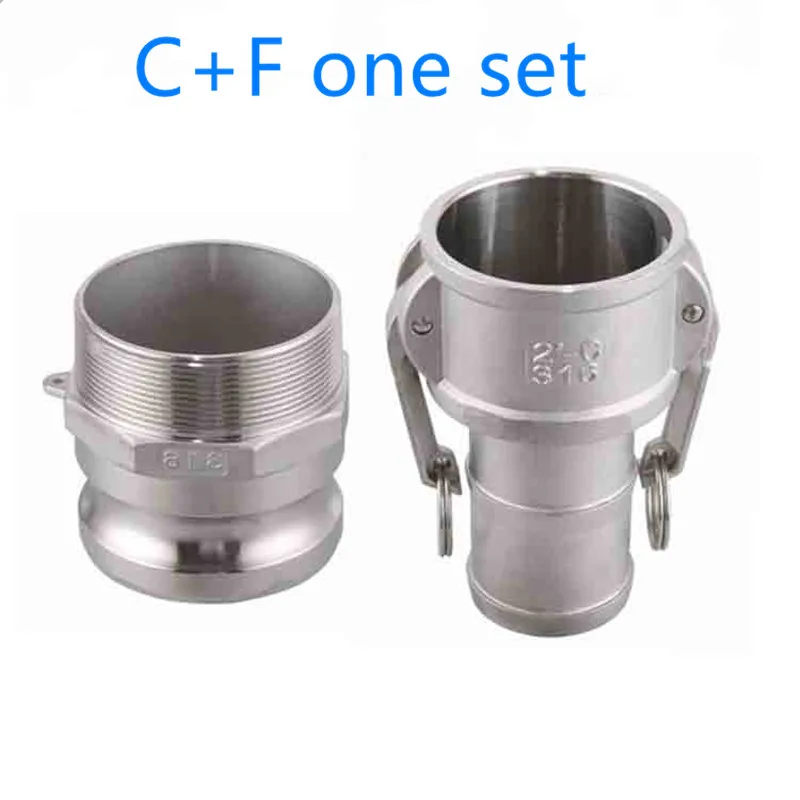 C+F Set of Cam Lock Joint Adapter Self-made 304 Stainless Steel Male and Female Joint Rapid Release Connector 1/2 - 2 "
C+F Set of Cam Lock Joint Adapter Self-made 304 Stainless Steel Male and Female Joint Rapid Release Connector 1/2 - 2 "
