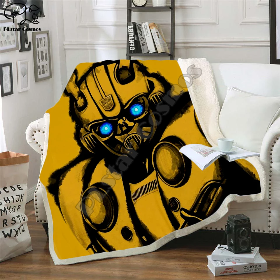 Kid Autobots transformation robot 3d Blanket Flannel Fleece Blanket Bumblebee Print Children baby cartoon Warm Bed Throw Blanket
Kid Autobots transformation robot 3d Blanket Flannel Fleece Blanket Bumblebee Print Children baby cartoon Warm Bed Throw Blanket