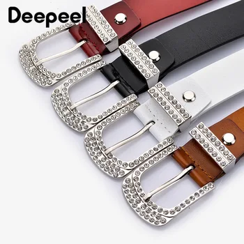 Deepeel 1pc 3.4cm*105cm Fashion Retro Rhinestone Inlaid PU Leather Belt Alloy Pin Buckle Decoration Wide Jeans Belt for Women
Deepeel 1pc 3.4cm*105cm Fashion Retro Rhinestone Inlaid PU Leather Belt Alloy Pin Buckle Decoration Wide Jeans Belt for Women