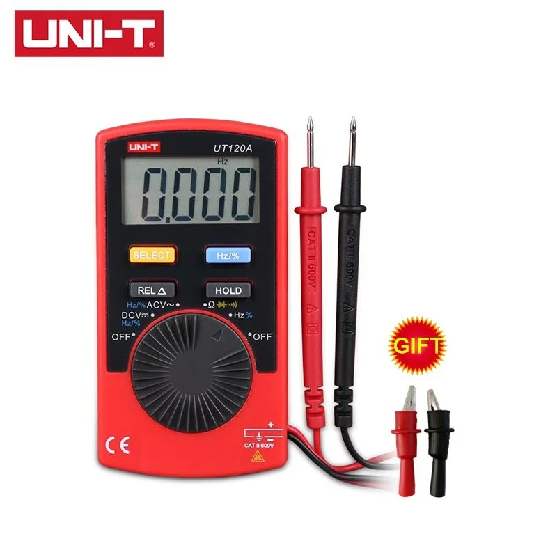 UNI-T UT120 SERIES Pocket Size Stype Digital Multimeter Auto Range Tester DC AC Voltage Diode Mini Electrical Meters LCD Display
UNI-T UT120 SERIES Pocket Size Stype Digital Multimeter Auto Range Tester DC AC Voltage Diode Mini Electrical Meters LCD Display