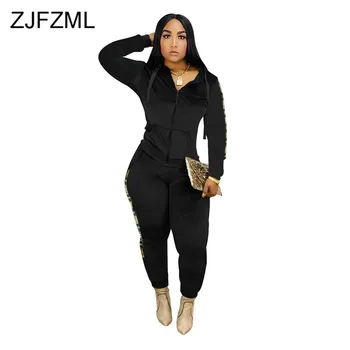 Sequins Patchwork Sporty Two Piece Matching Sets Women Hooded Zipper Front Long Sleeve Jacket and Bodycon Pants Winter Outfits
Sequins Patchwork Sporty Two Piece Matching Sets Women Hooded Zipper Front Long Sleeve Jacket and Bodycon Pants Winter Outfits