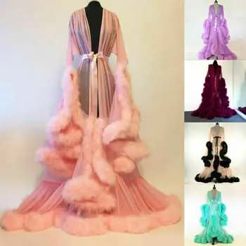 Hot Sale Fashion Gown Mesh Fur Babydolls Sleep Wear Sexy Women Lingerie Sleepwear Lace Robe Nightwear Lady Nightgrown Long Robes
Hot Sale Fashion Gown Mesh Fur Babydolls Sleep Wear Sexy Women Lingerie Sleepwear Lace Robe Nightwear Lady Nightgrown Long Robes