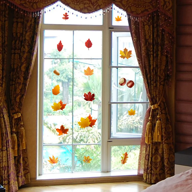 Fall Leaves Window Clings - Thanksgiving Maple Decorations Autumn Decals Party Decor Ornaments
Fall Leaves Window Clings - Thanksgiving Maple Decorations Autumn Decals Party Decor Ornaments