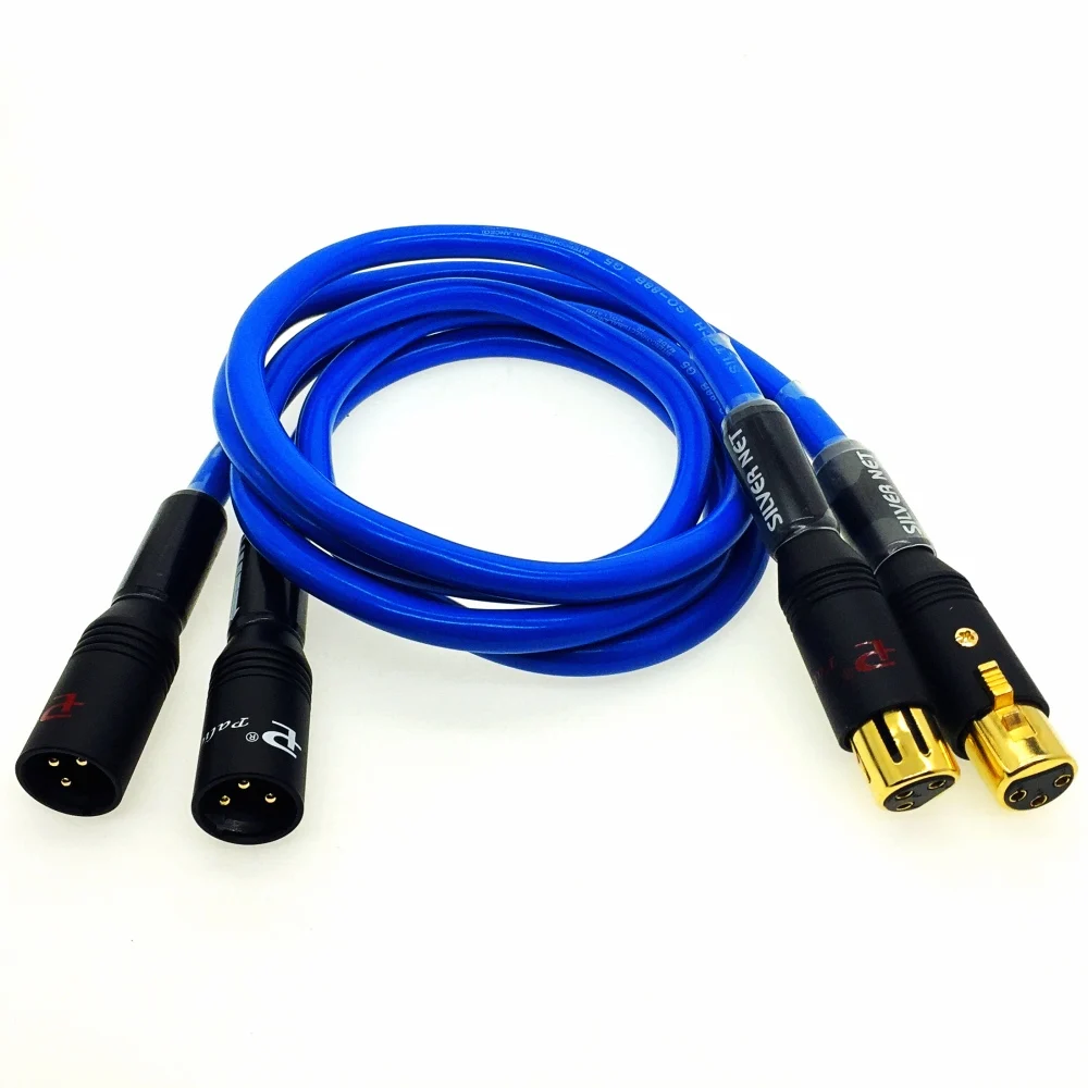 Palic24k позолоченный 3 контактный XLR микрофон усилитель мощности кабель пара для