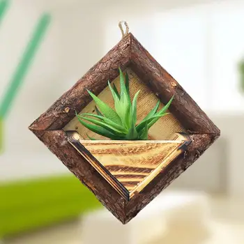 Creative Wooden Wall-mounted Plant Holder Flower Basket Hanging Planter Wall Decor for Living Room Office (Small Size) 
Creative Wooden Wall-mounted Plant Holder Flower Basket Hanging Planter Wall Decor for Living Room Office (Small Size)