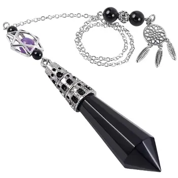 TUMBEELLUWA Silver Color Natural Crystal Hexagon Prism Pendulum for Dowsing Divination,Healing Stone Point Star Ornament Jewelry
TUMBEELLUWA Silver Color Natural Crystal Hexagon Prism Pendulum for Dowsing Divination,Healing Stone Point Star Ornament Jewelry