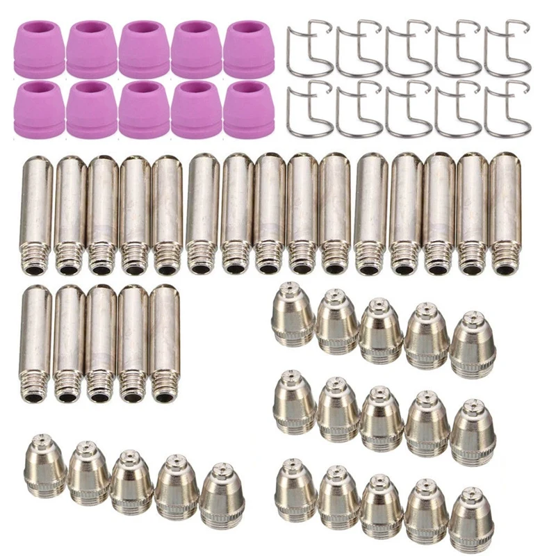 60Pcs Plasma Cutter Consumables Torch Electrode Tip Nozzle Kit WSD60 WSD60P AG60
60Pcs Plasma Cutter Consumables Torch Electrode Tip Nozzle Kit WSD60 WSD60P AG60