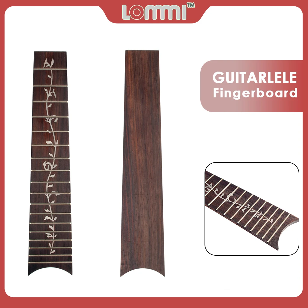 LOMMI Rosewood Guitarlele Fretboard Fingerboard 18 Frets Vine Pattern Purfling Inlay DIY Guilele Parts Accessories
LOMMI Rosewood Guitarlele Fretboard Fingerboard 18 Frets Vine Pattern Purfling Inlay DIY Guilele Parts Accessories