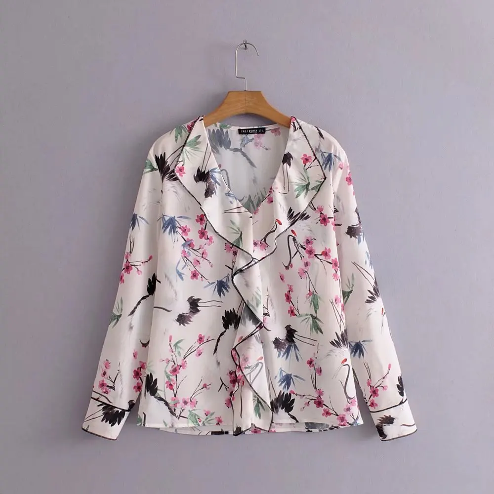 2018 Western Style Spring And Summer WOMEN'S Dress New Style Crane Printed Blouse
2018 Western Style Spring And Summer WOMEN'S Dress New Style Crane Printed Blouse