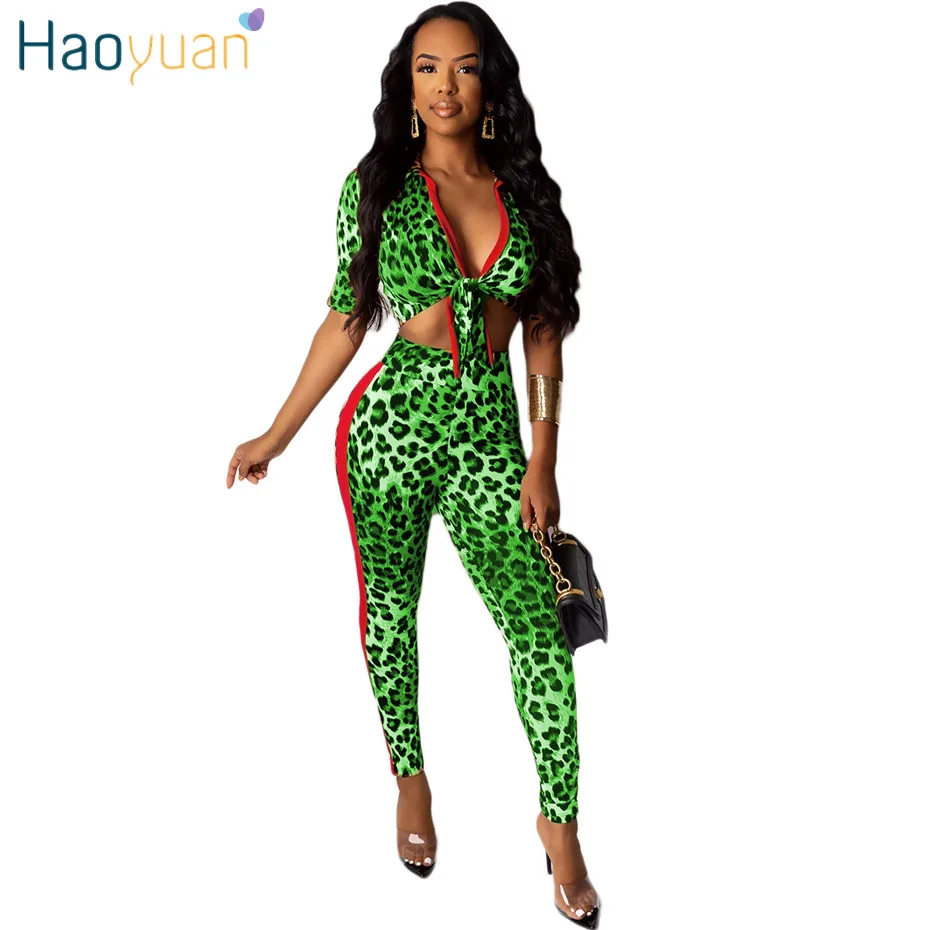 HAOYUAN Leopard Print Two Piece Matching Sets sexy Festival Clothing Crop Top and Pant Tracksuit Fall 2 Piece Outfits for Women
HAOYUAN Leopard Print Two Piece Matching Sets sexy Festival Clothing Crop Top and Pant Tracksuit Fall 2 Piece Outfits for Women
