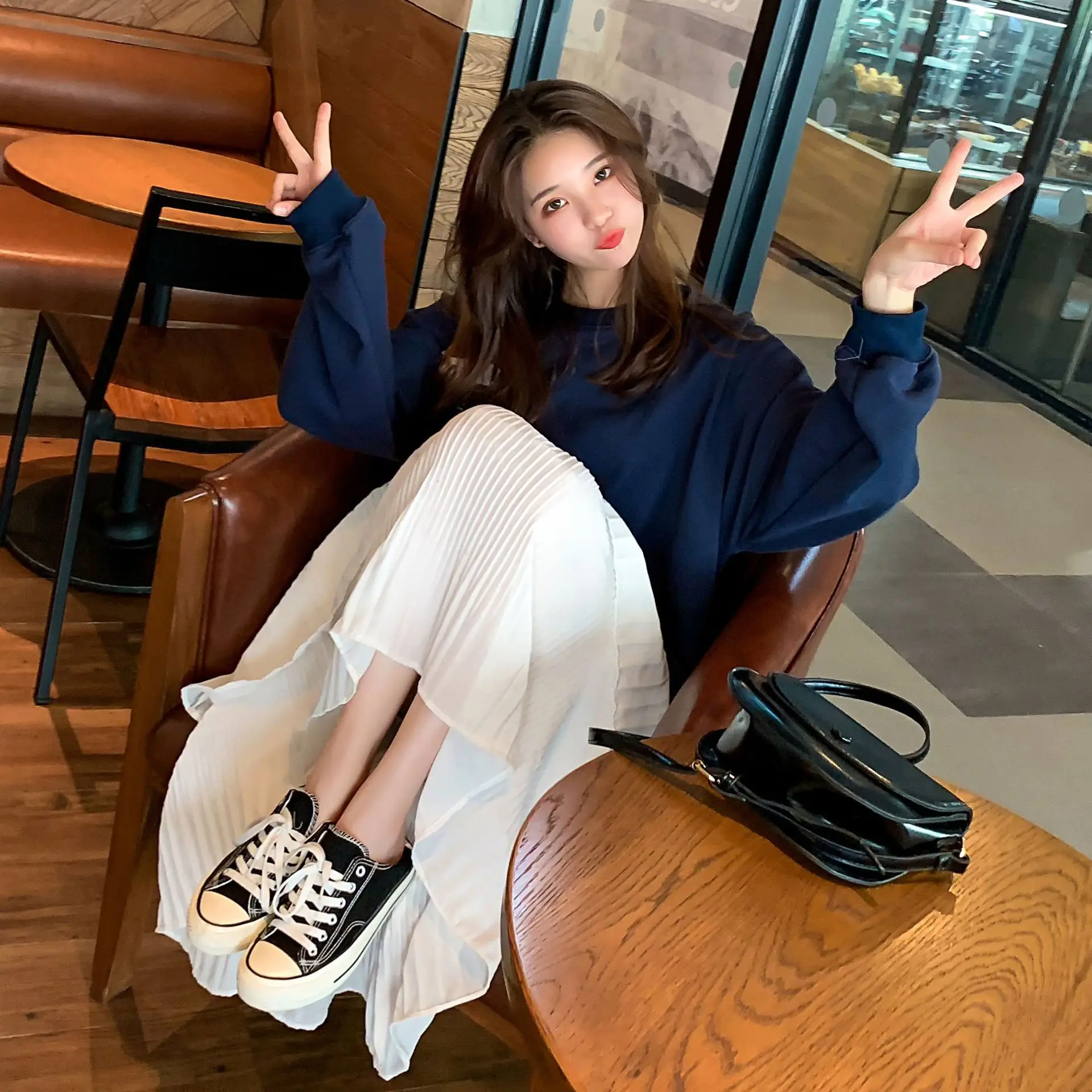 Spring 2020 New Style Korean-style CHIC Retro Mid-length Loose-Fit Mock Two-Piece Splicing Dress WOMEN'S Hoodie Skirt
Spring 2020 New Style Korean-style CHIC Retro Mid-length Loose-Fit Mock Two-Piece Splicing Dress WOMEN'S Hoodie Skirt
