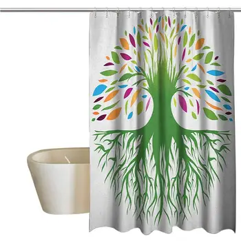 Tree of Life Extra Long Shower Curtain Colorful Round Abstract Tree Life and Soul Symbol Eco Nature Design Image Mildew Fabric
Tree of Life Extra Long Shower Curtain Colorful Round Abstract Tree Life and Soul Symbol Eco Nature Design Image Mildew Fabric
