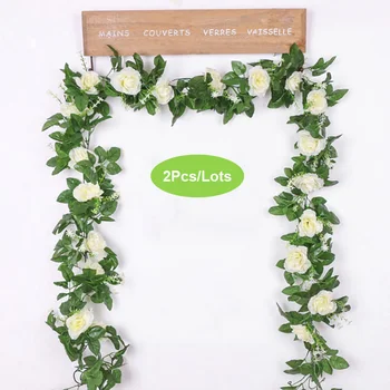 2.4M Silk Rose Artificial Flowers Hanging Garland Rattan String Fake Plants For Home Wedding Garden Bedroom Wall Decoration
2.4M Silk Rose Artificial Flowers Hanging Garland Rattan String Fake Plants For Home Wedding Garden Bedroom Wall Decoration