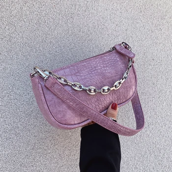 Retro Alligator Pattern Small Shoulder Bag For Women 2020 PU Leather Handbag Solid Color Ladies Retro Purse Baguette Bag
Retro Alligator Pattern Small Shoulder Bag For Women 2020 PU Leather Handbag Solid Color Ladies Retro Purse Baguette Bag