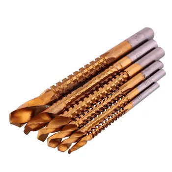 6pcs HSS High Speed Steel Titanium Coated Drill Bits 3/4/5/6/6.5/8mm HSS Steel Drill Bit
6pcs HSS High Speed Steel Titanium Coated Drill Bits 3/4/5/6/6.5/8mm HSS Steel Drill Bit