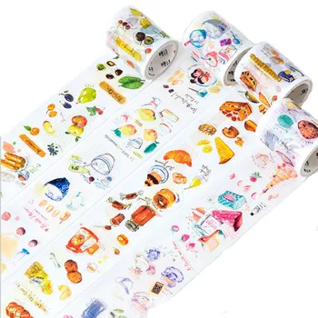 1Roll Food series tape creative fun hand-painted stickers candy color cute DIY handmade cutting 5M 
1Roll Food series tape creative fun hand-painted stickers candy color cute DIY handmade cutting 5M