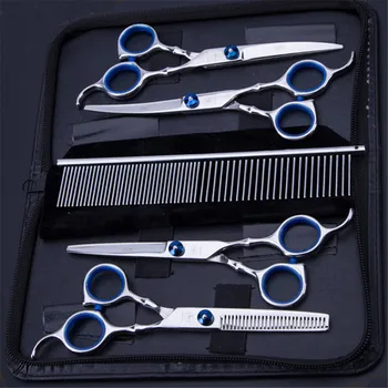 5pcs Dog Scissors Stainless Steel Scissors Clipper Dog Shears Dog Grooming kit Hairdressing Scissors Professional Pet Scissors
5pcs Dog Scissors Stainless Steel Scissors Clipper Dog Shears Dog Grooming kit Hairdressing Scissors Professional Pet Scissors