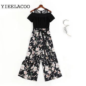 Black Knitted Top + Floral Wide Leg Pants 2020 Summer One-Piece Suit Large Size Fake Two-Piece Suit Lace Shirt Romper
Black Knitted Top + Floral Wide Leg Pants 2020 Summer One-Piece Suit Large Size Fake Two-Piece Suit Lace Shirt Romper