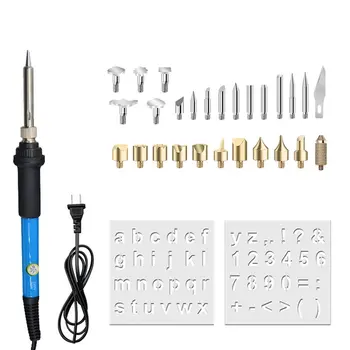 28PCS 60W Temperature Adjustable Electric Soldering Iron Kit Carving Pyrography Tools Wood Burning Pen Set Welding Heat Pencil
28PCS 60W Temperature Adjustable Electric Soldering Iron Kit Carving Pyrography Tools Wood Burning Pen Set Welding Heat Pencil