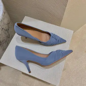 Women Shoes 2020 Spring Pumps Slip Om Gold Lace Up Heels Sandals Ladies Shallow Mouth Latest Pointed Wedge Sweet Lace-up 
Women Shoes 2020 Spring Pumps Slip Om Gold Lace Up Heels Sandals Ladies Shallow Mouth Latest Pointed Wedge Sweet Lace-up