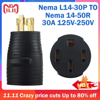 

Nema L14-30P To Nema 14-50R Anti-drop Industrial Groungding Locking Adapter Connector Converter Plug Socket Power Cable Cord