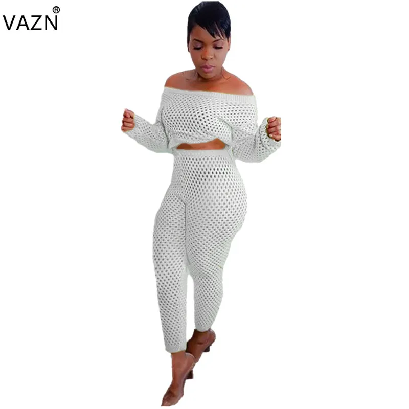 VAZN MDF5083 New Hollow out Knit Network Set Young Sexy Club Fashion Solid Full Sleeve Long Pants Elastic Women 2 Piece Set
VAZN MDF5083 New Hollow out Knit Network Set Young Sexy Club Fashion Solid Full Sleeve Long Pants Elastic Women 2 Piece Set