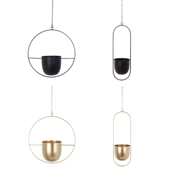 Geometric Iron Hanging Planter Vase Simple Design Plant Pot Modern Window Ceiling Planters Hanger for Small Succulent
Geometric Iron Hanging Planter Vase Simple Design Plant Pot Modern Window Ceiling Planters Hanger for Small Succulent