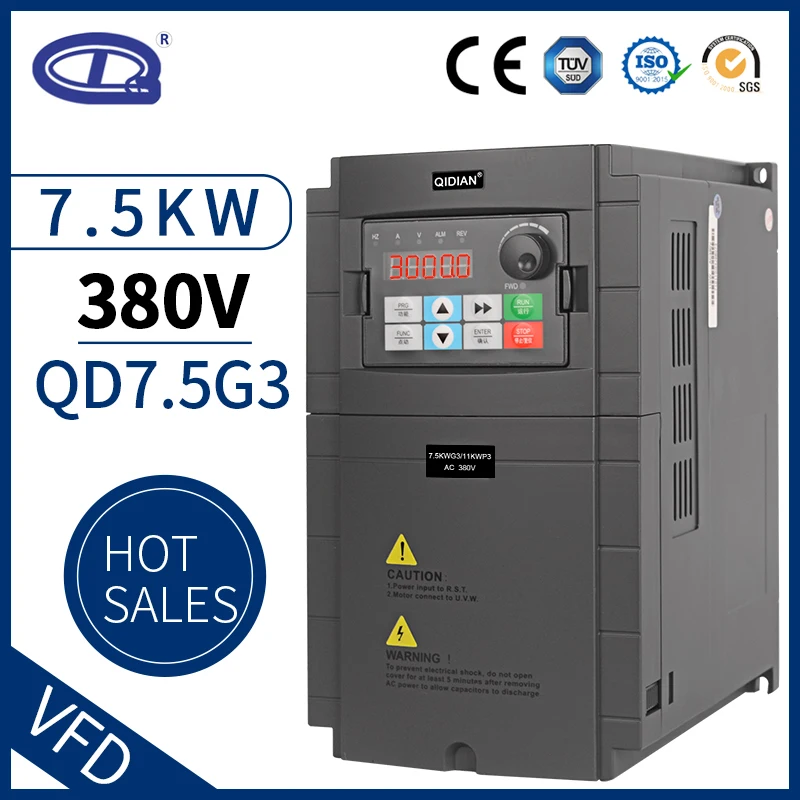 QD710 7.5KW 380V VFD three Phase input 380v and 3 Phase Output 440V Frequency Converter Adjustable Speed Drive/Frequency Invert
QD710 7.5KW 380V VFD three Phase input 380v and 3 Phase Output 440V Frequency Converter Adjustable Speed Drive/Frequency Invert