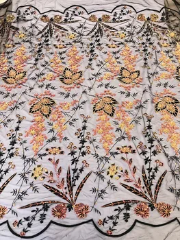 The latest high-quality three-dimensional flower sequin embroidery, African sequin lace embroidery, French tulle lace fabric, 
The latest high-quality three-dimensional flower sequin embroidery, African sequin lace embroidery, French tulle lace fabric,